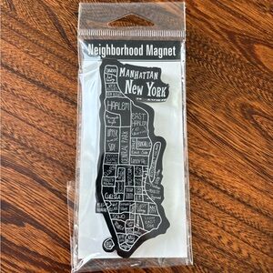 Manhattan New York Neighborhood Map Magnet